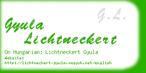 gyula lichtneckert business card